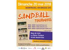Sandball Tournois - Dimanche 20 Mai 2018 - MONTREVEL EN BRESSE